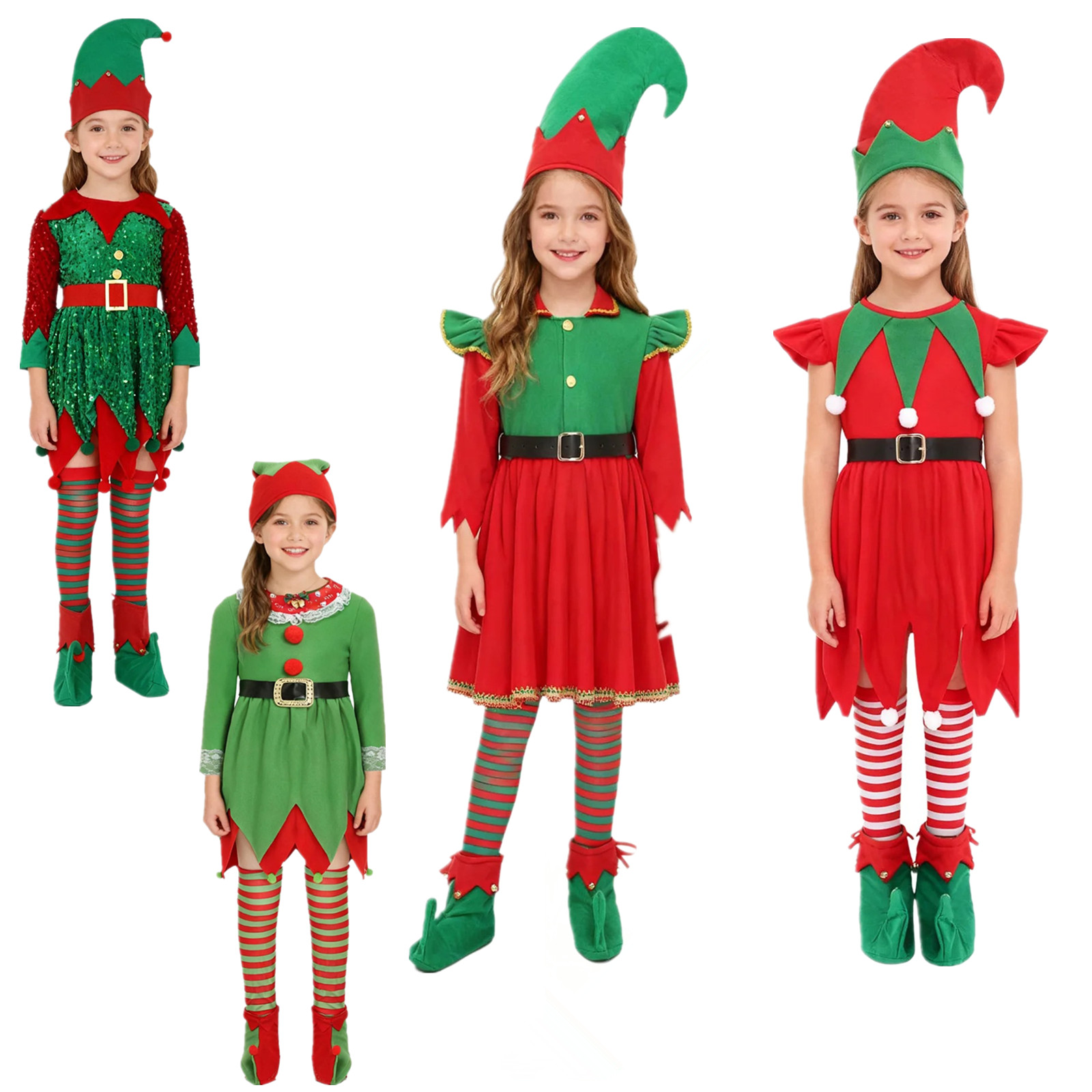 Elf Costume Christmas - Elf Girl Christmas Costume Santa Claus
