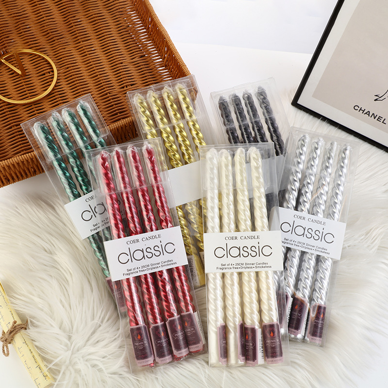 4pcs European-style Long-pole  - Holiday Candle Set review and price