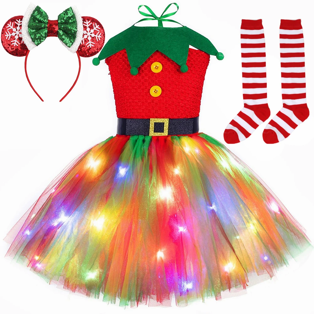 Christmas Tutu Dress Red Green - Elf Costume Christmas review and price