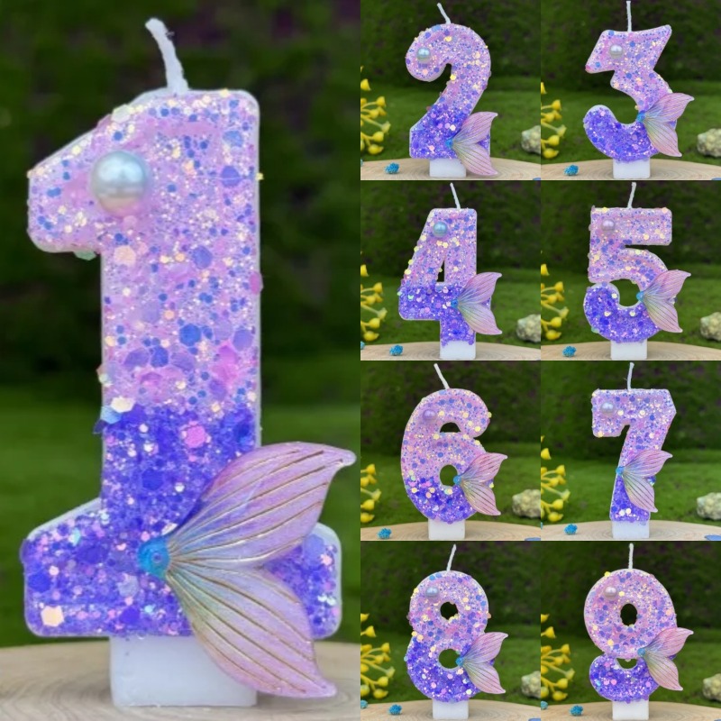 Glitter Purple Gradient Mermai - Holiday Candle Set review and price