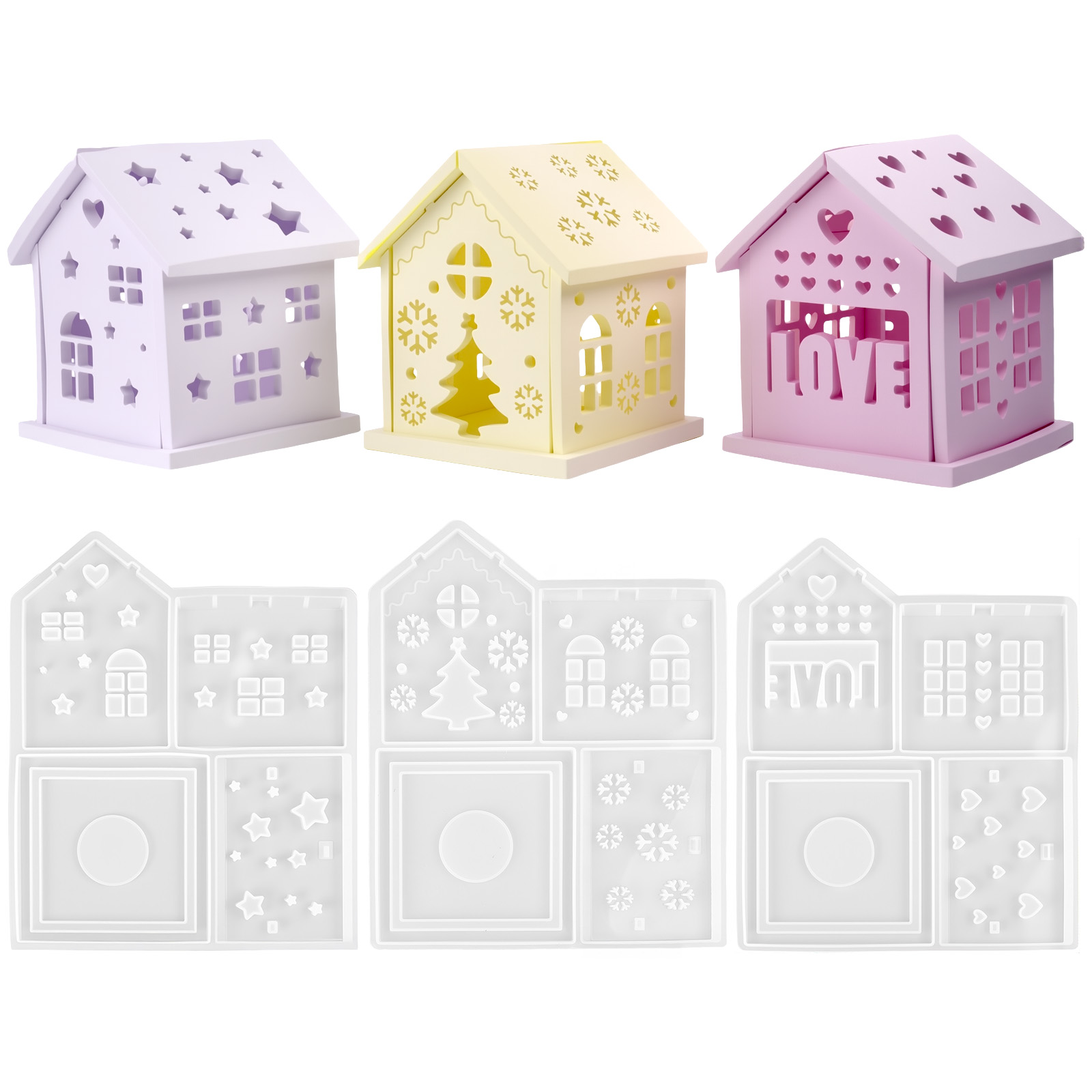 3D House Silicone Mold DIY Chr - Holiday Candle Set review and price