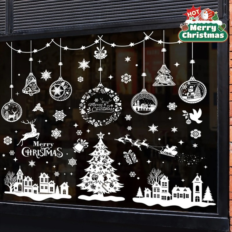 9 Sheets 243pcs Reusable Stati - Snowflake Window Decal review and price