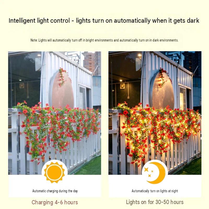 Solar Rose Vine String Lights  - Christmas Lights Outdoor review and price