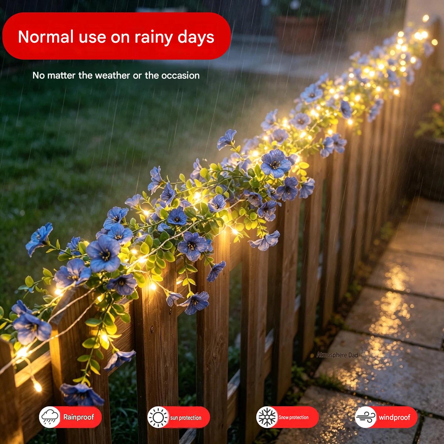 Solar Rose Vine String Lights  - Christmas Lights Outdoor review and price