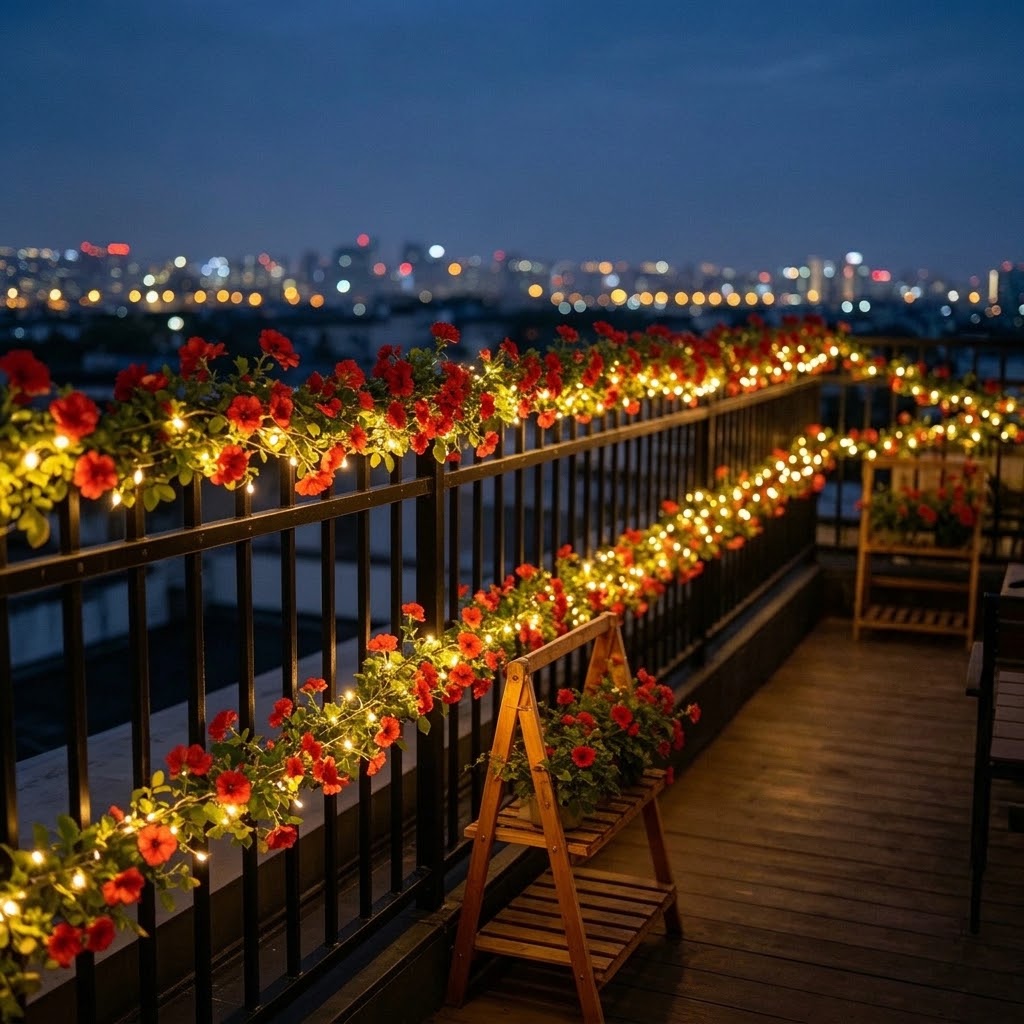 Solar Rose Vine String Lights  - Christmas Lights Outdoor review and price