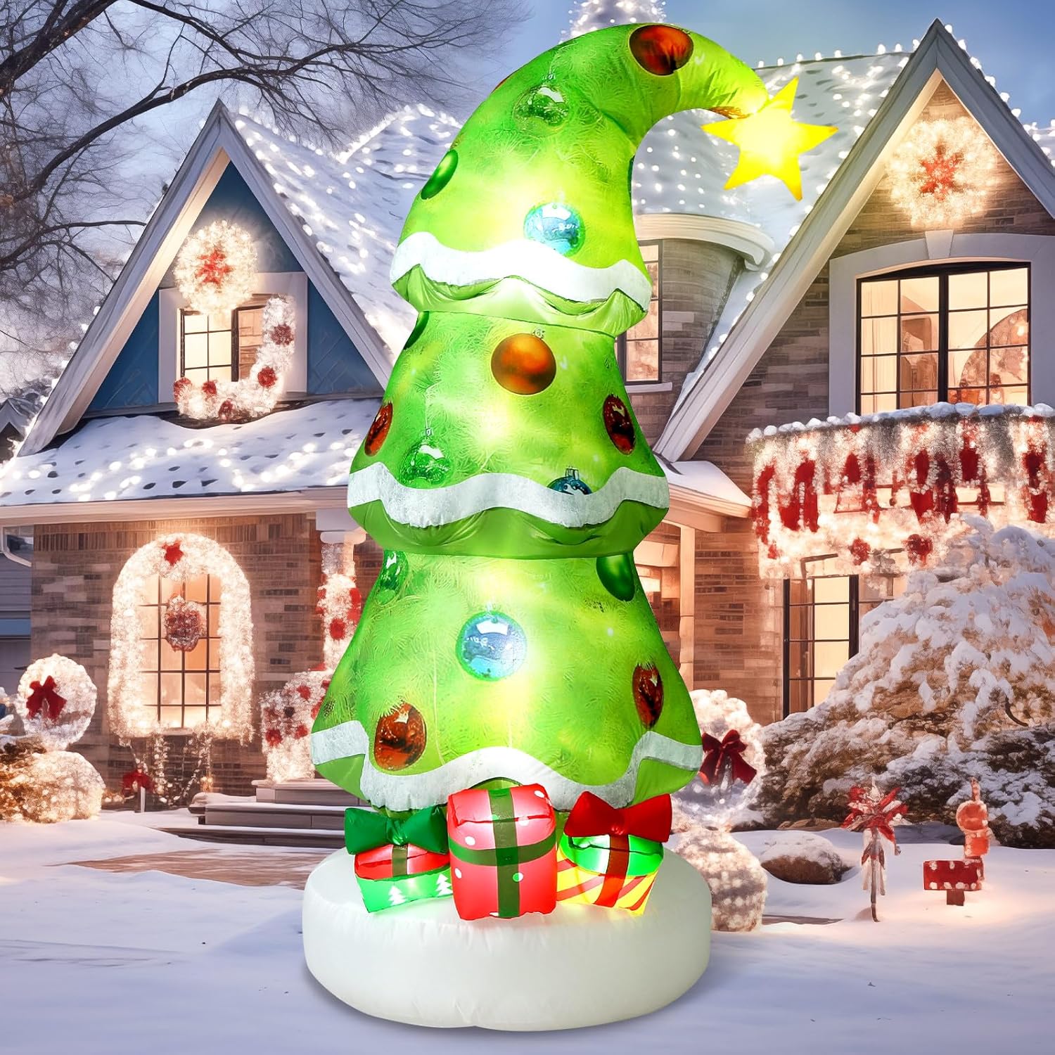 Lime Green 6.9ft Outdoor Infla - Christmas Lights Outdoor review and price