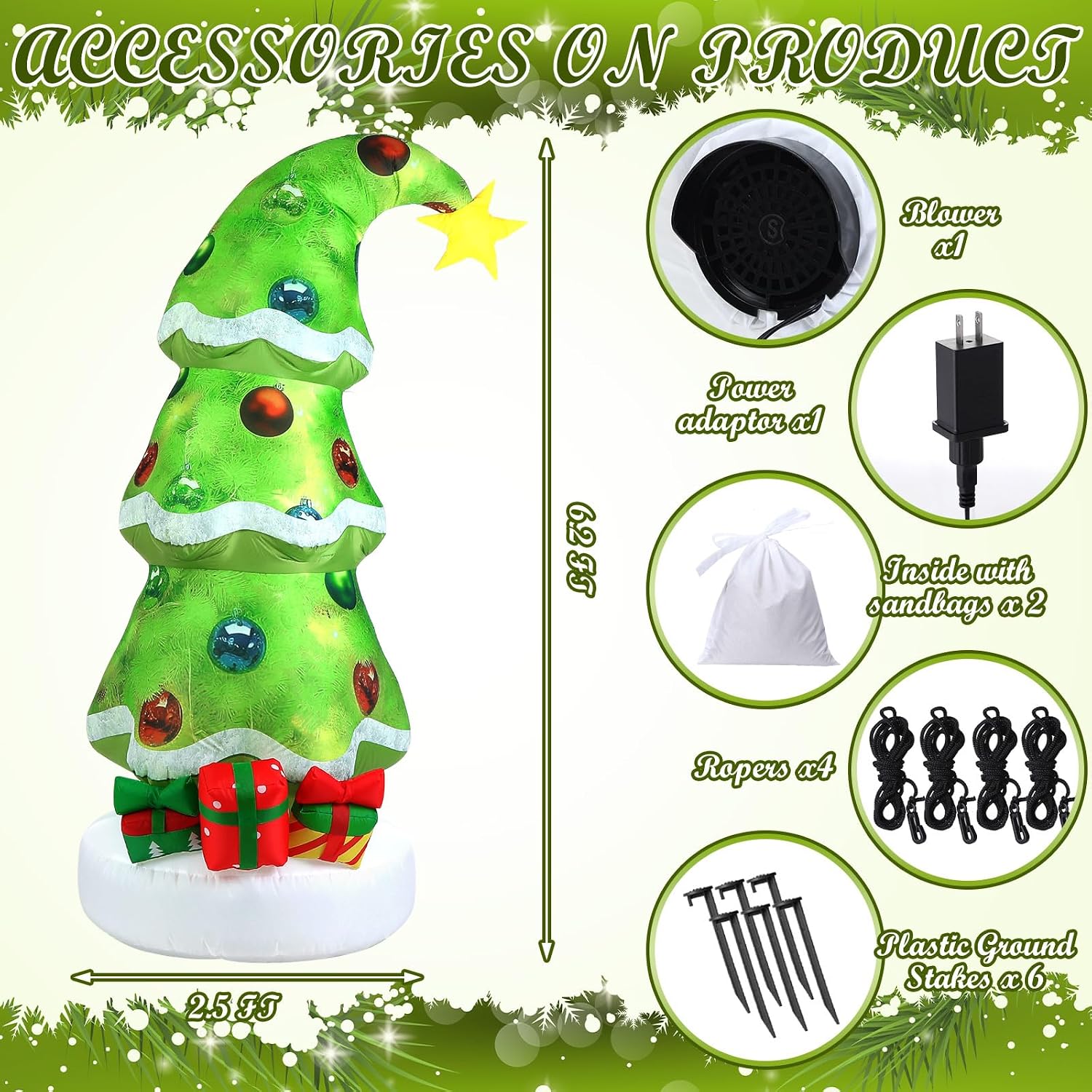 Lime Green 6.9ft Outdoor Infla - Christmas Lights Outdoor review and price