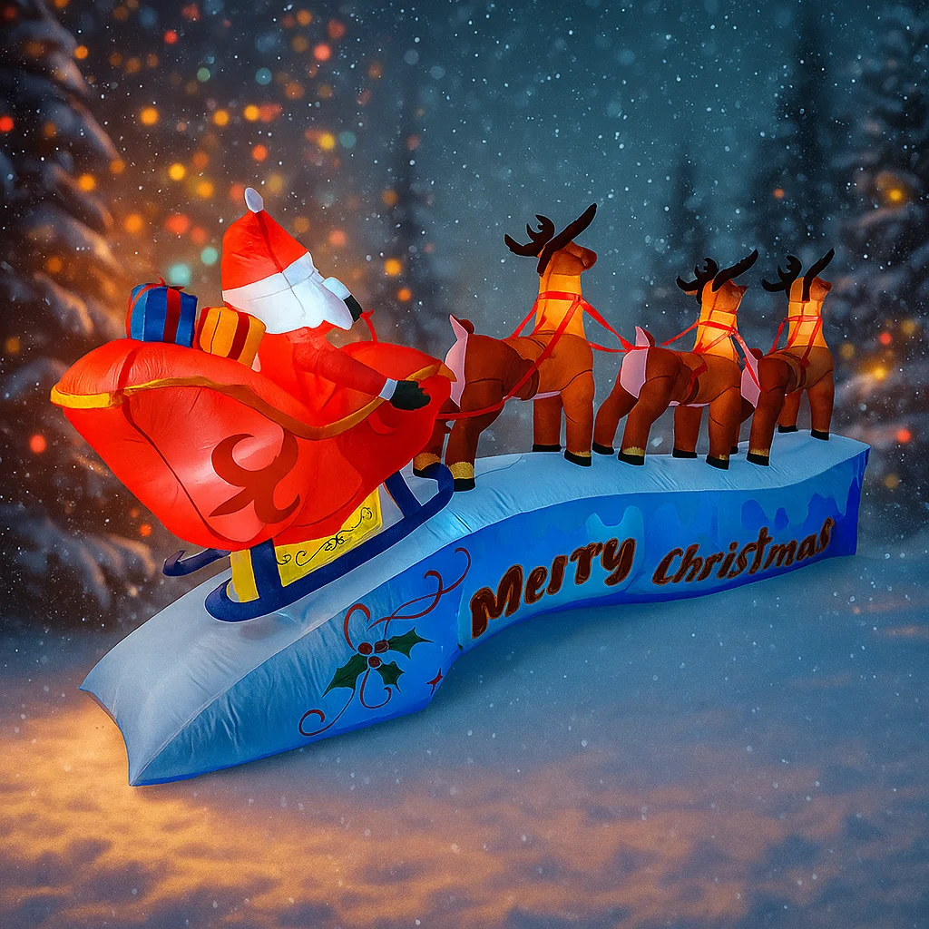 11.8FT Santa Claus Reindeer Sl - Christmas Lights Outdoor review and price