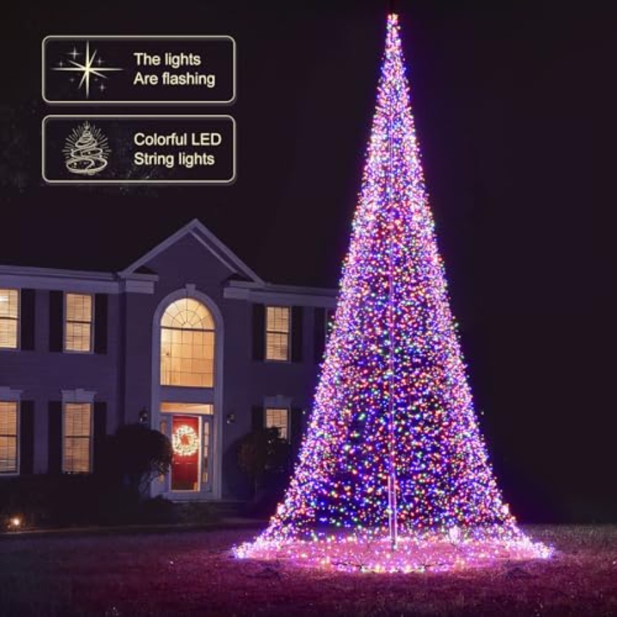 Outdoor Flagpole LED Christmas - Christmas Lights Outdoor review and price