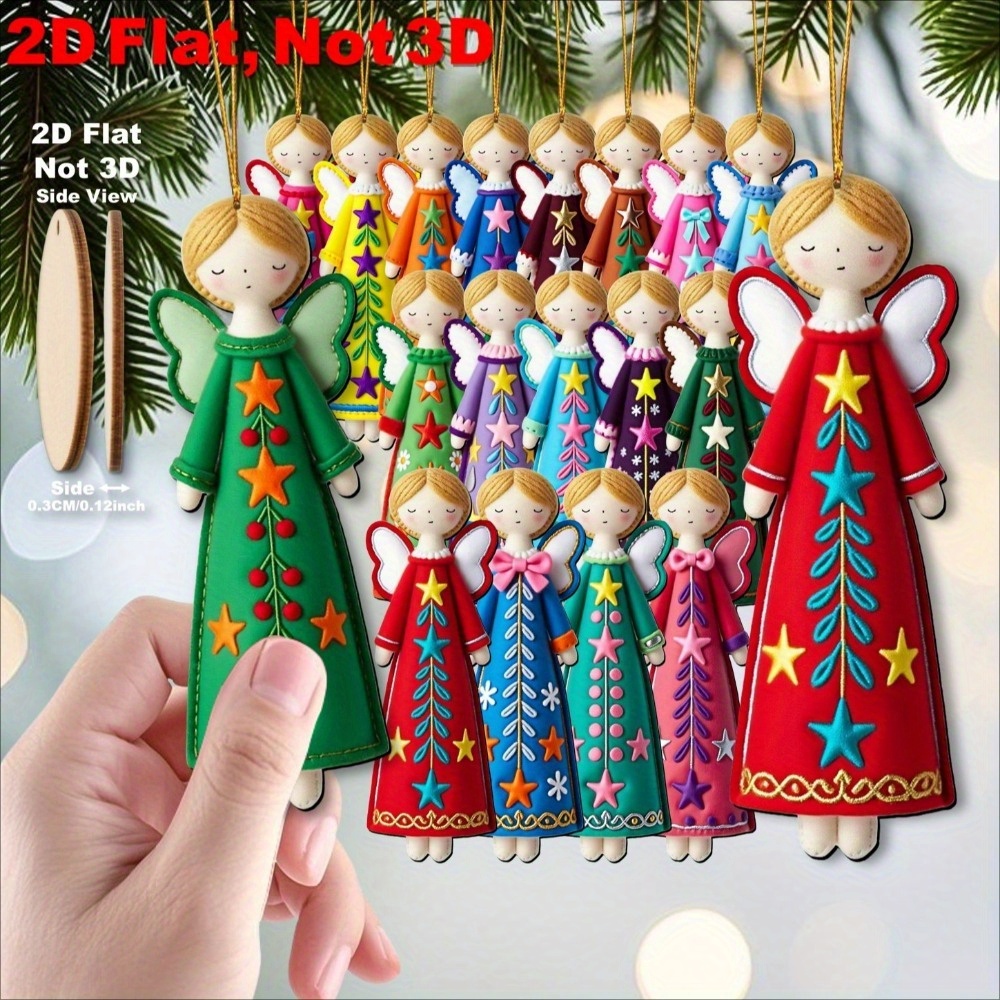 16Pcs Colorful Angel Ornaments - Star Tree Topper review and price