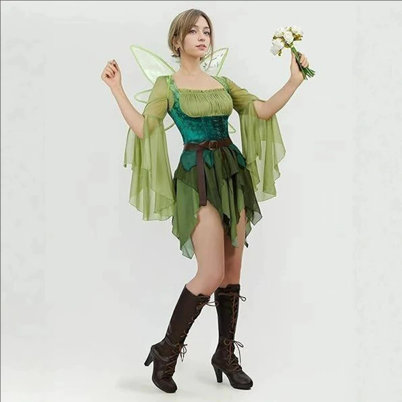 Women's Elf Medieval Green Fai - Elf Costume Christmas review and price